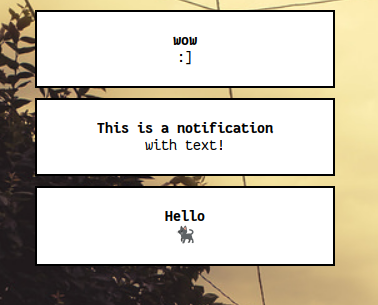 image of mako displaying a notification